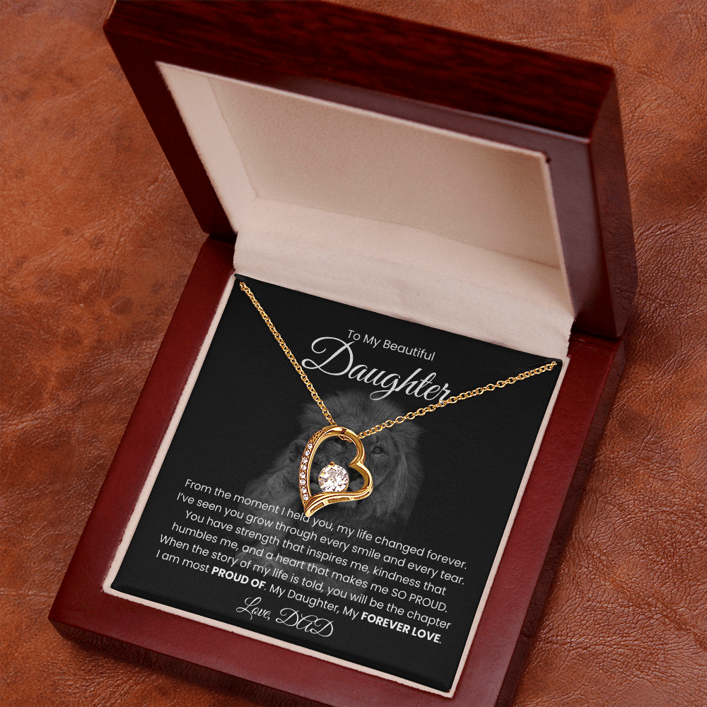 To My Beautiful Daughter, Love From Dad - Forever Love Necklace