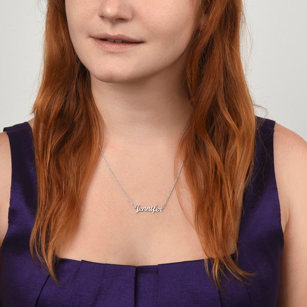 To My Bonus Daughter, From Bonus Mom - Name Necklace