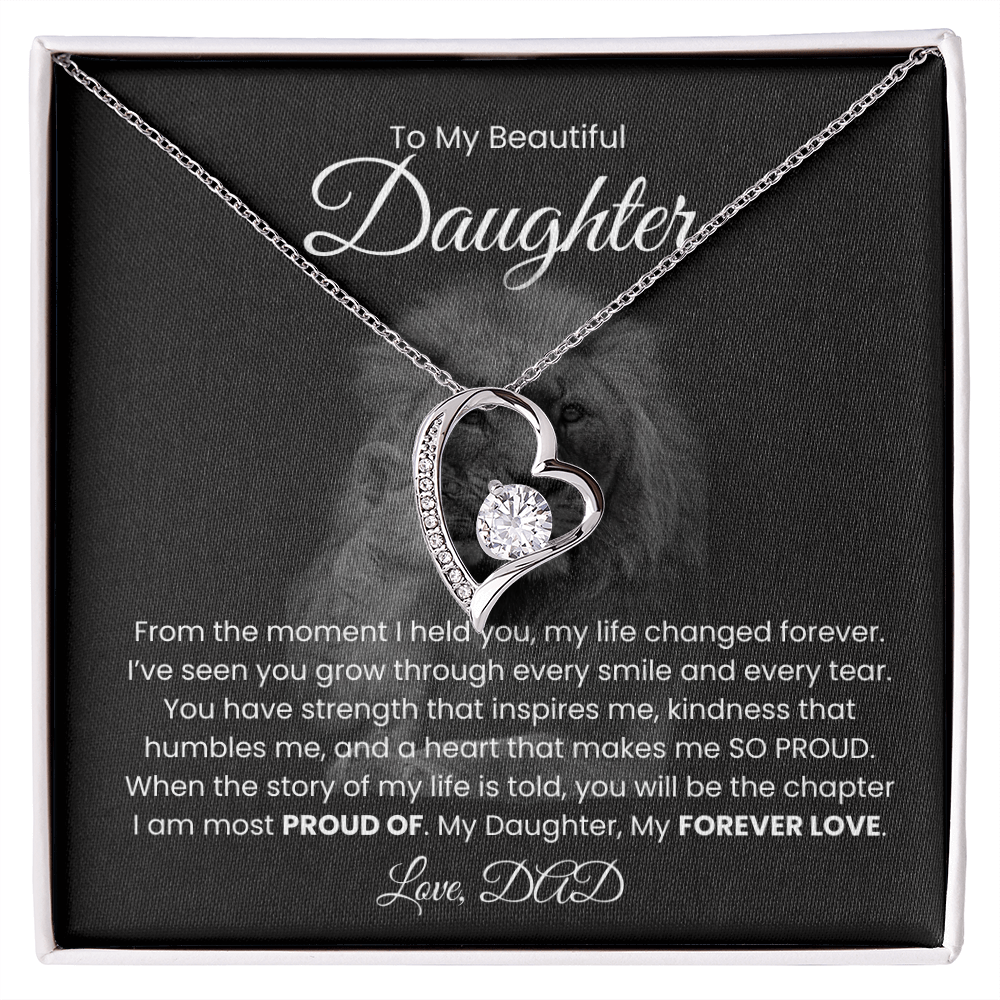 To My Beautiful Daughter, Love From Dad - Forever Love Necklace