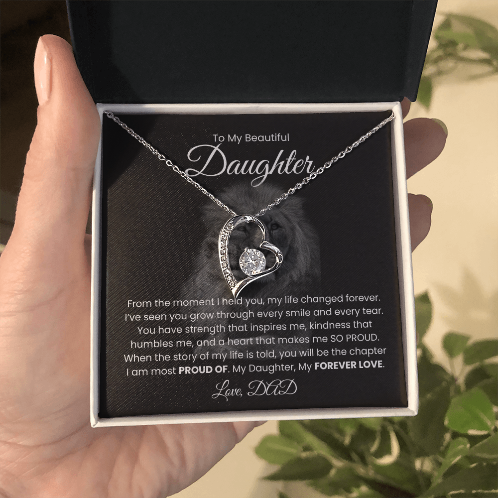 To My Beautiful Daughter, Love From Dad - Forever Love Necklace