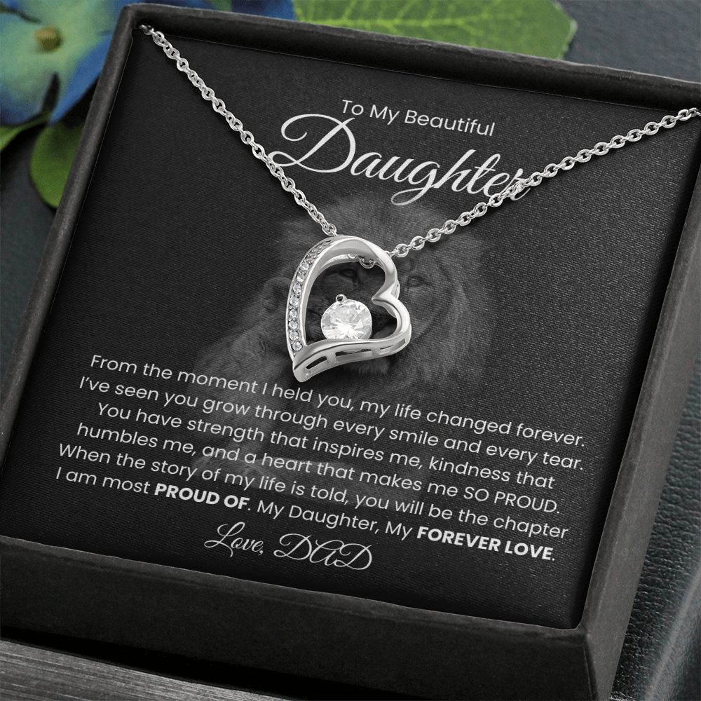 To My Beautiful Daughter, Love From Dad - Forever Love Necklace