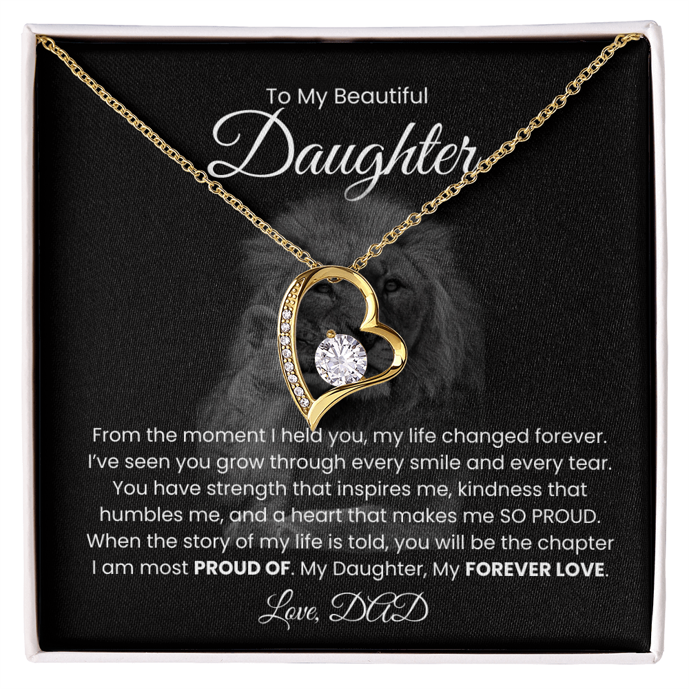 To My Beautiful Daughter, Love From Dad - Forever Love Necklace
