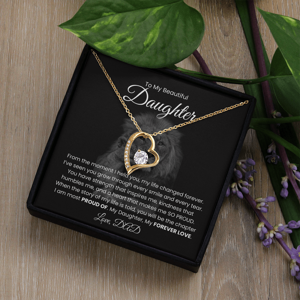 To My Beautiful Daughter, Love From Dad - Forever Love Necklace
