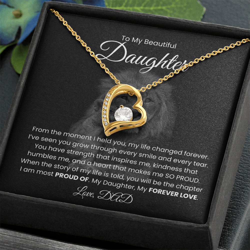 To My Beautiful Daughter, Love From Dad - Forever Love Necklace