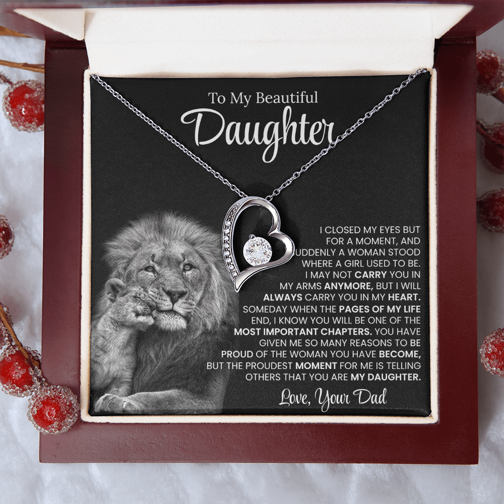To My Daughter, Love DAD - Forever Love Necklace