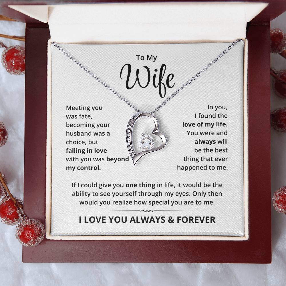 To My Wife, I Love You Always & Forever - Forever Love Necklace