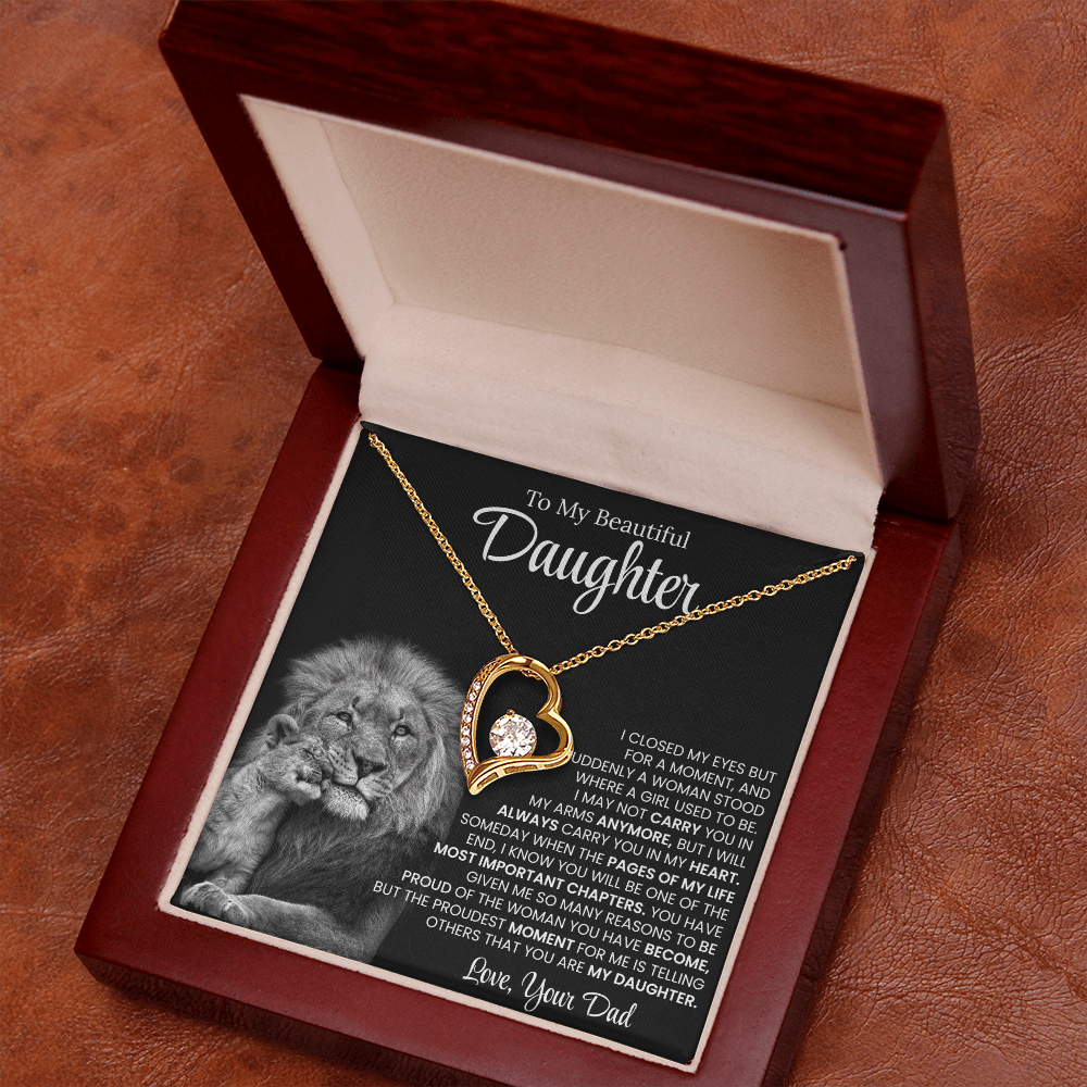 To My Daughter, Love DAD - Forever Love Necklace