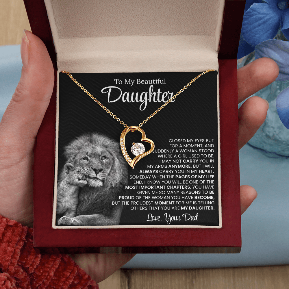 To My Daughter, Love DAD - Forever Love Necklace