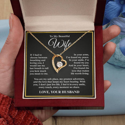 To My Beautiful Wife, From Husband - Forever Love Necklace