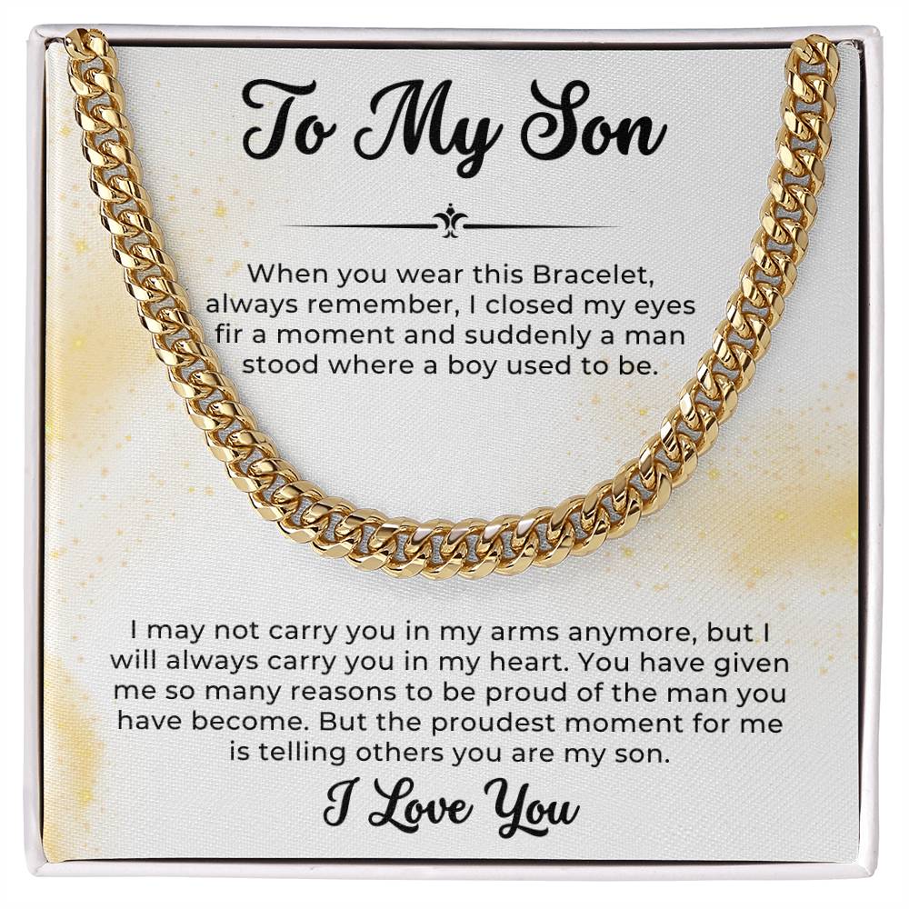 To My Son, I Love You - Cuban Link Chain