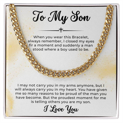 To My Son, I Love You - Cuban Link Chain