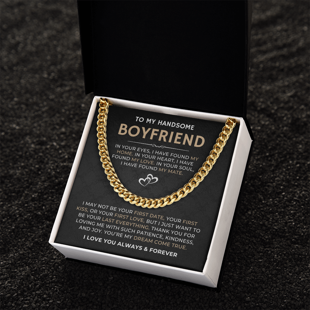 To My Handsome Boyfriend, I Love You Always & Forever - Cuban Link Chain