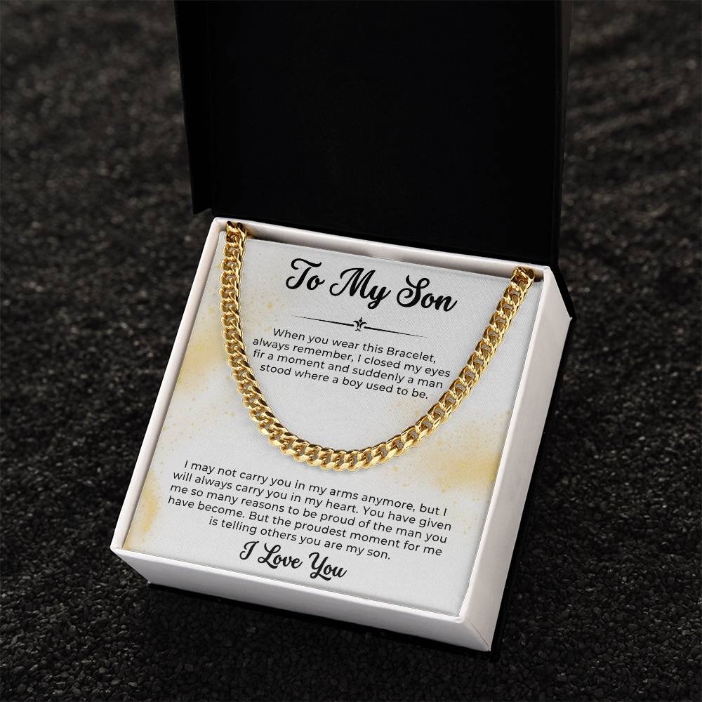 To My Son, I Love You - Cuban Link Chain