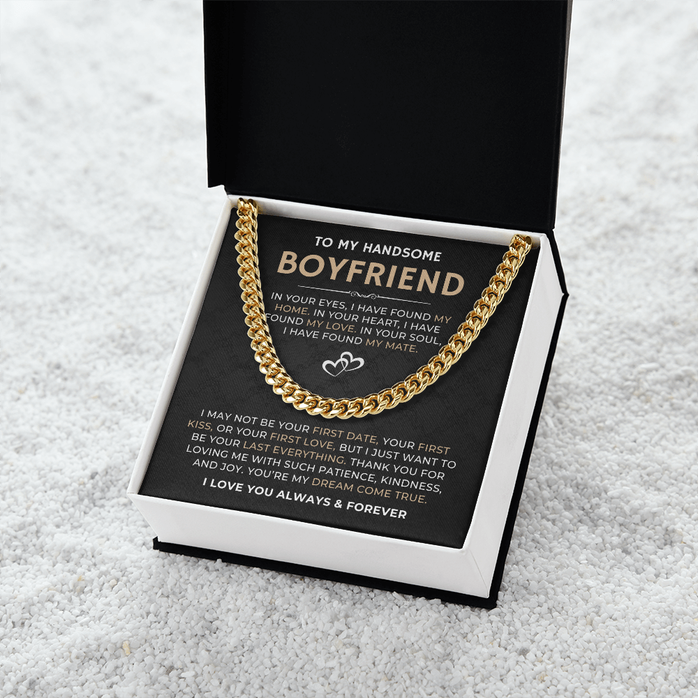 To My Handsome Boyfriend, I Love You Always & Forever - Cuban Link Chain