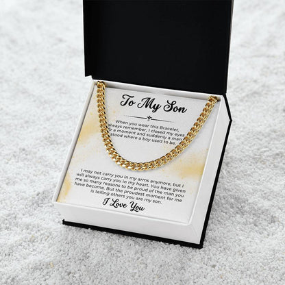 To My Son, I Love You - Cuban Link Chain