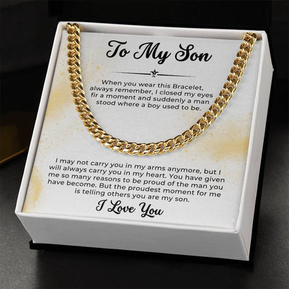 To My Son, I Love You - Cuban Link Chain
