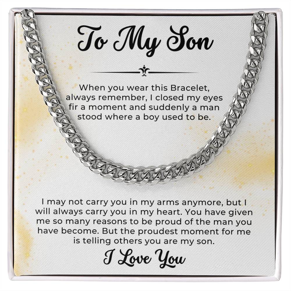 To My Son, I Love You - Cuban Link Chain
