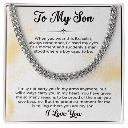 To My Son, I Love You - Cuban Link Chain