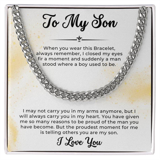 To My Son, I Love You - Cuban Link Chain