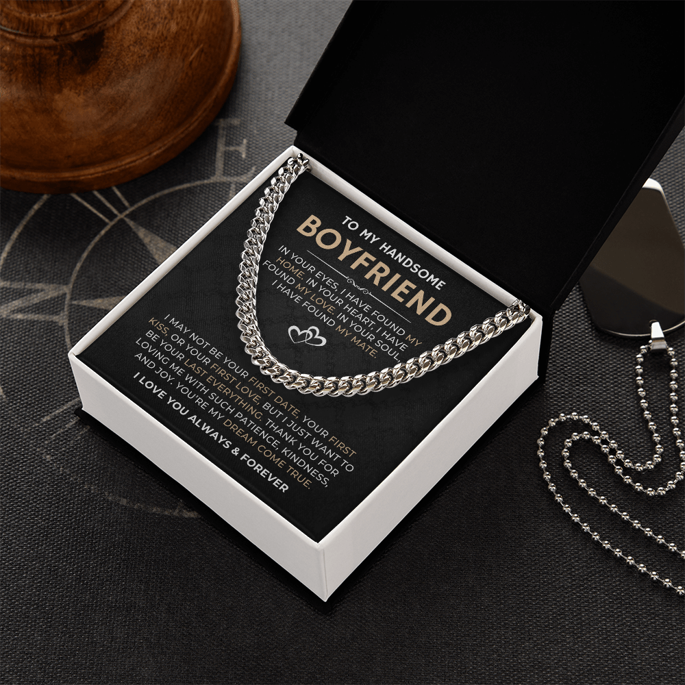To My Handsome Boyfriend, I Love You Always & Forever - Cuban Link Chain
