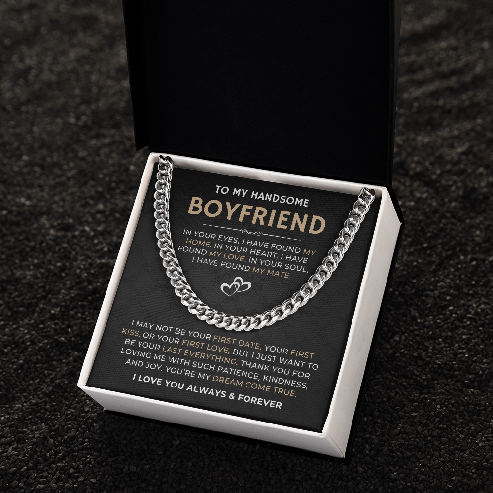 To My Handsome Boyfriend, I Love You Always & Forever - Cuban Link Chain