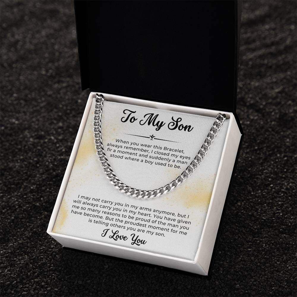 To My Son, I Love You - Cuban Link Chain