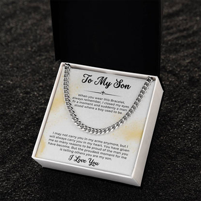 To My Son, I Love You - Cuban Link Chain