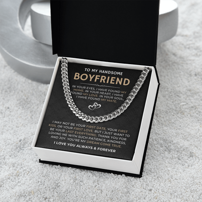 To My Handsome Boyfriend, I Love You Always & Forever - Cuban Link Chain