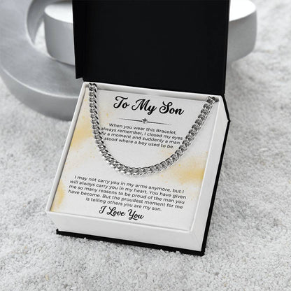 To My Son, I Love You - Cuban Link Chain