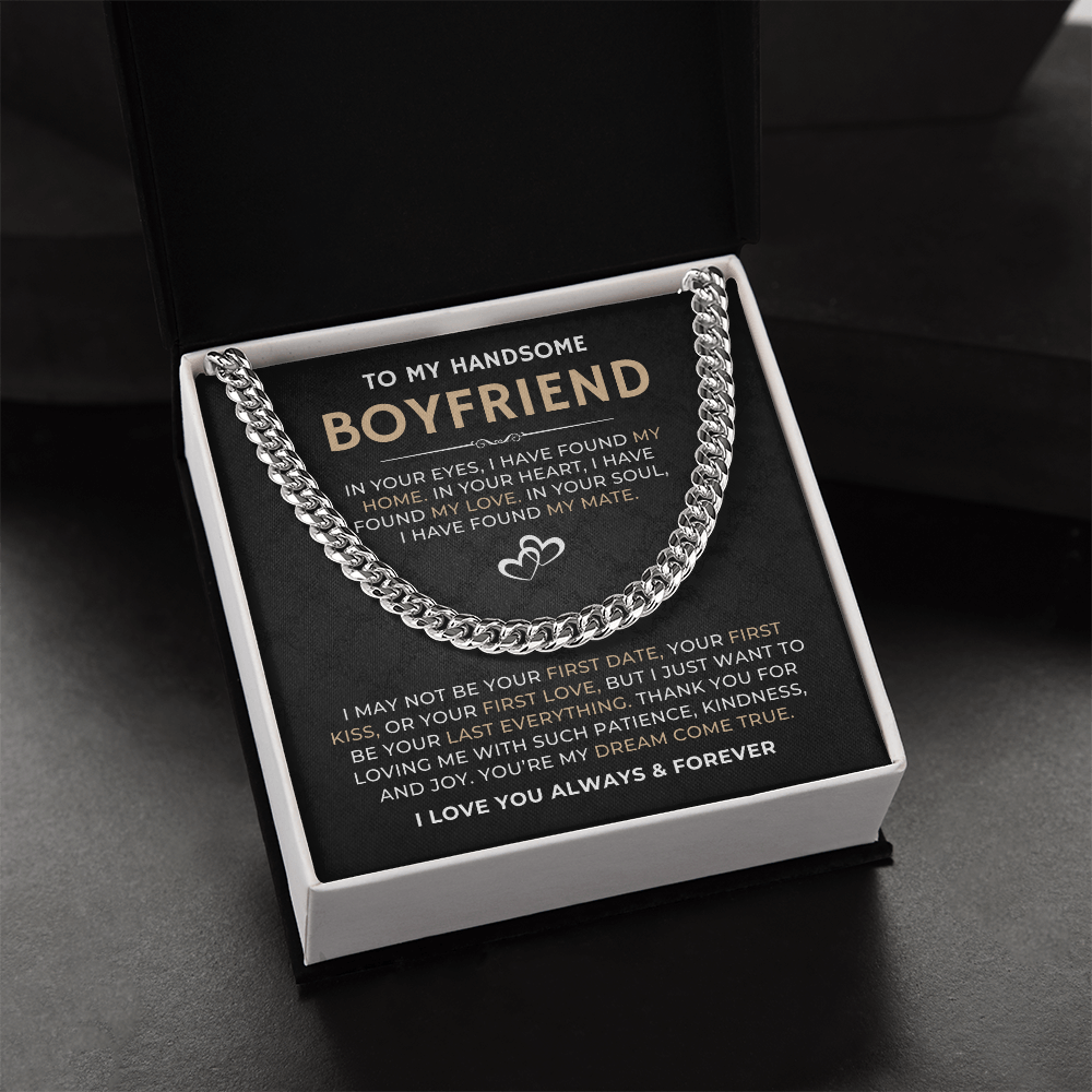 To My Handsome Boyfriend, I Love You Always & Forever - Cuban Link Chain