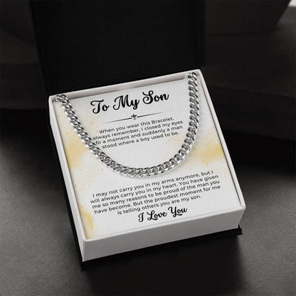 To My Son, I Love You - Cuban Link Chain