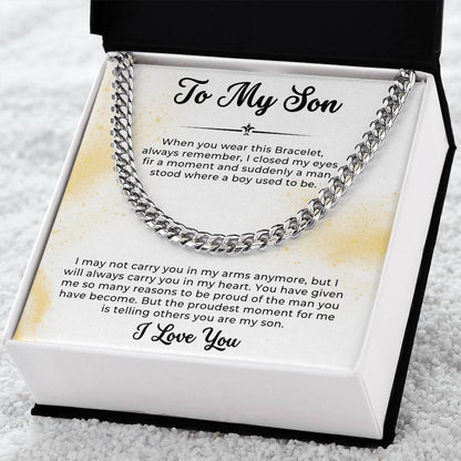 To My Son, I Love You - Cuban Link Chain