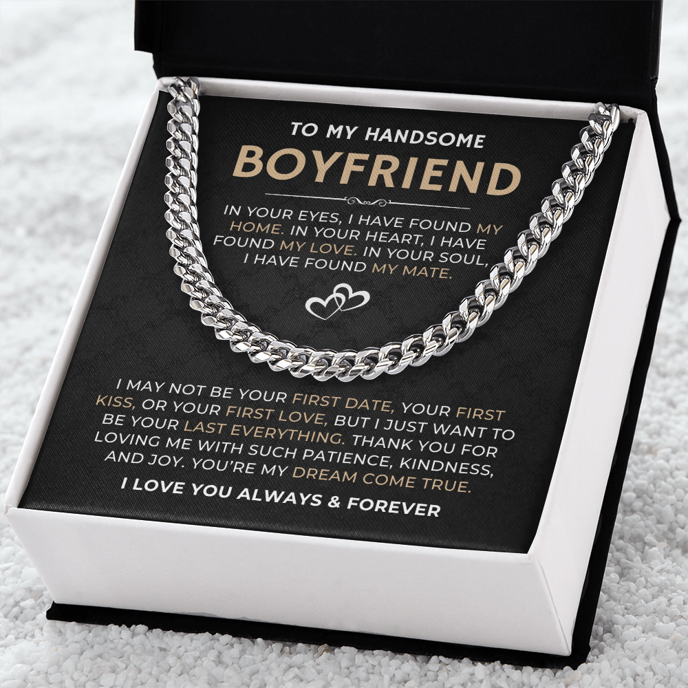 To My Handsome Boyfriend, I Love You Always & Forever - Cuban Link Chain