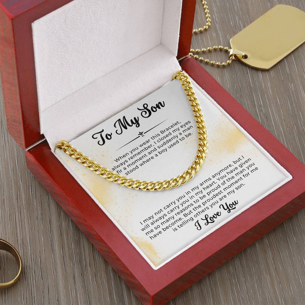 To My Son, I Love You - Cuban Link Chain