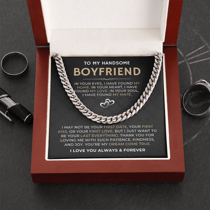 To My Handsome Boyfriend, I Love You Always & Forever - Cuban Link Chain