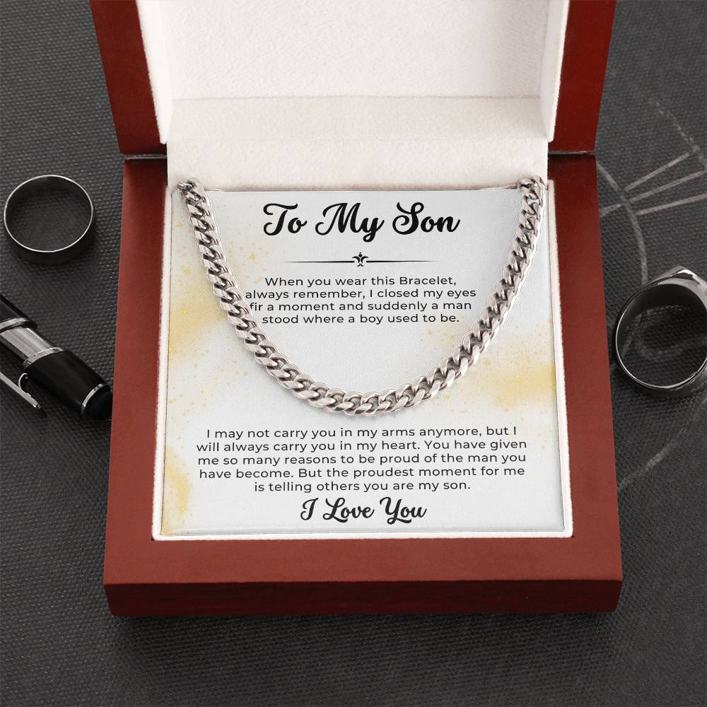 To My Son, I Love You - Cuban Link Chain