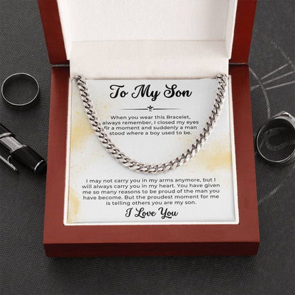 To My Son, I Love You - Cuban Link Chain