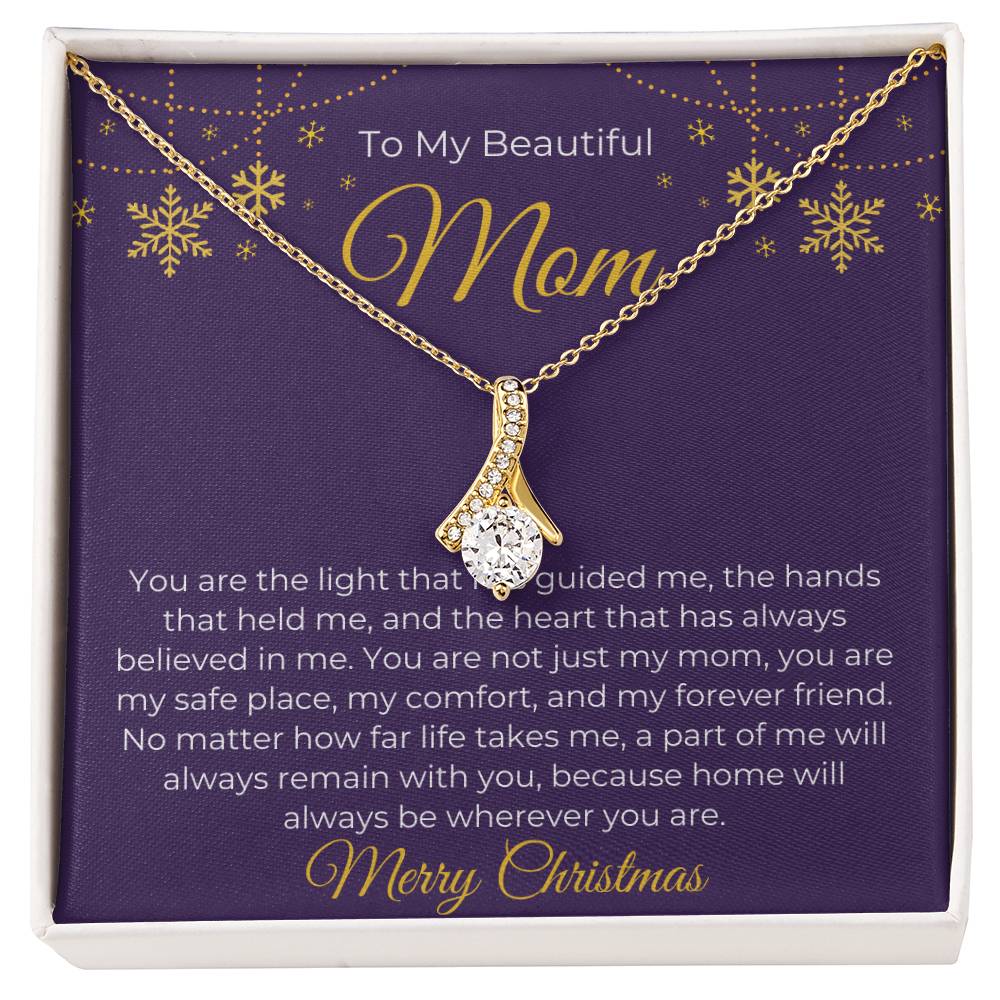 To My Beautiful Mom, Merry Christmas - Alluring Beauty Necklace