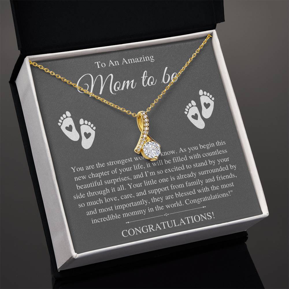To My Amazing Mom to be, Congratulations - Alluring Beauty Necklace