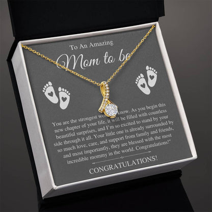 To My Amazing Mom to be, Congratulations - Alluring Beauty Necklace