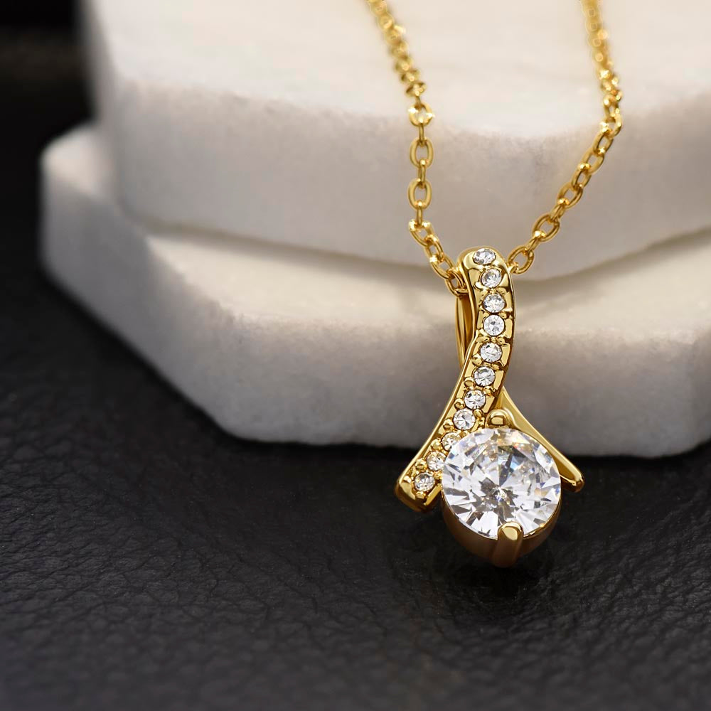 To My Beautiful Daughter, Love From Dad - Alluring Beauty Necklace