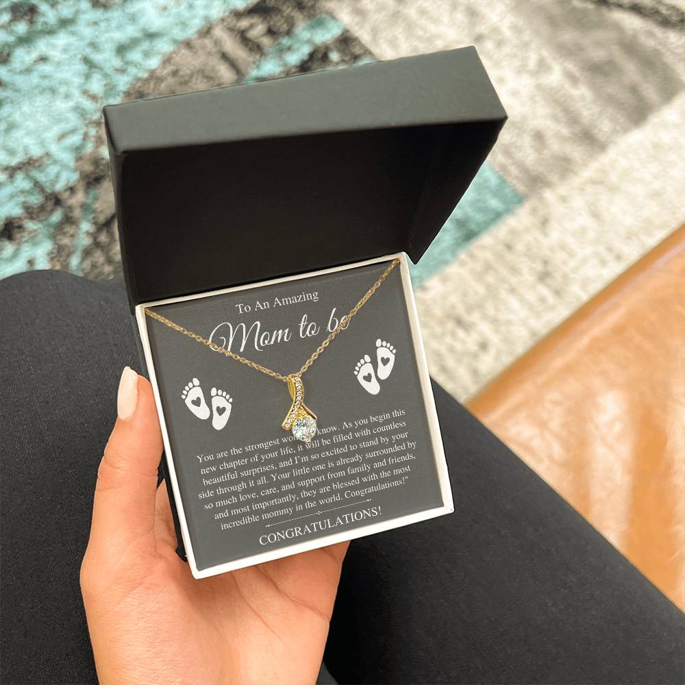 To My Amazing Mom to be, Congratulations - Alluring Beauty Necklace
