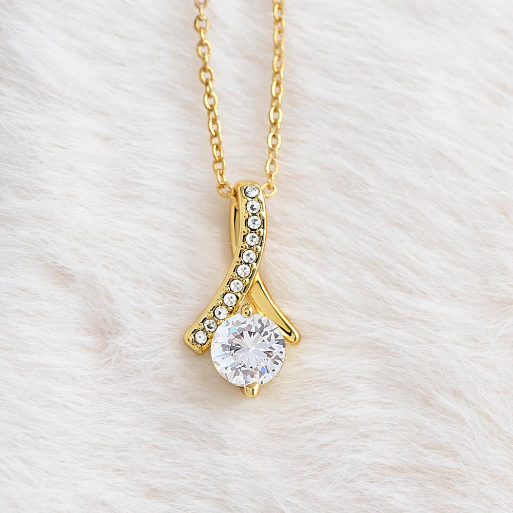 To My Beautiful Daughter, Love From Dad - Alluring Beauty Necklace