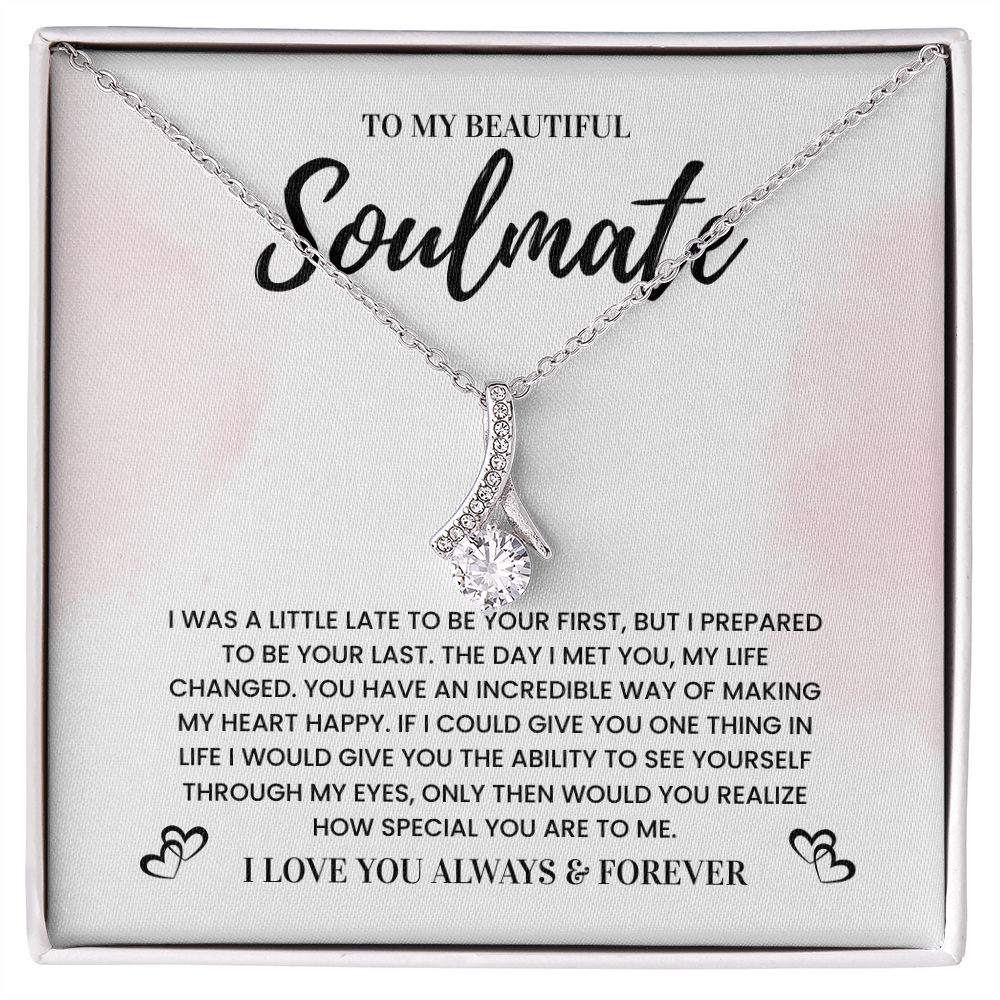 To My Beautiful Soulmate, Love You Always & Forever - Alluring Beauty Necklace