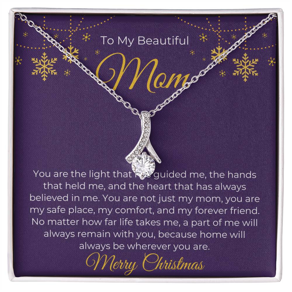 To My Beautiful Mom, Merry Christmas - Alluring Beauty Necklace