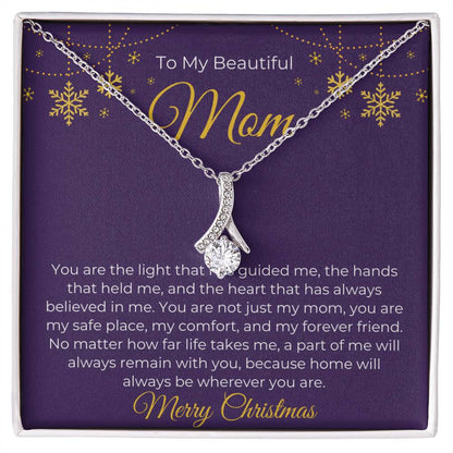 To My Beautiful Mom, Merry Christmas - Alluring Beauty Necklace