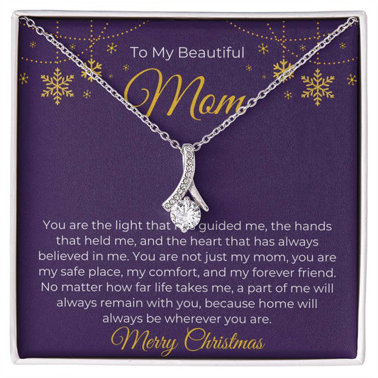 To My Beautiful Mom, Merry Christmas - Alluring Beauty Necklace