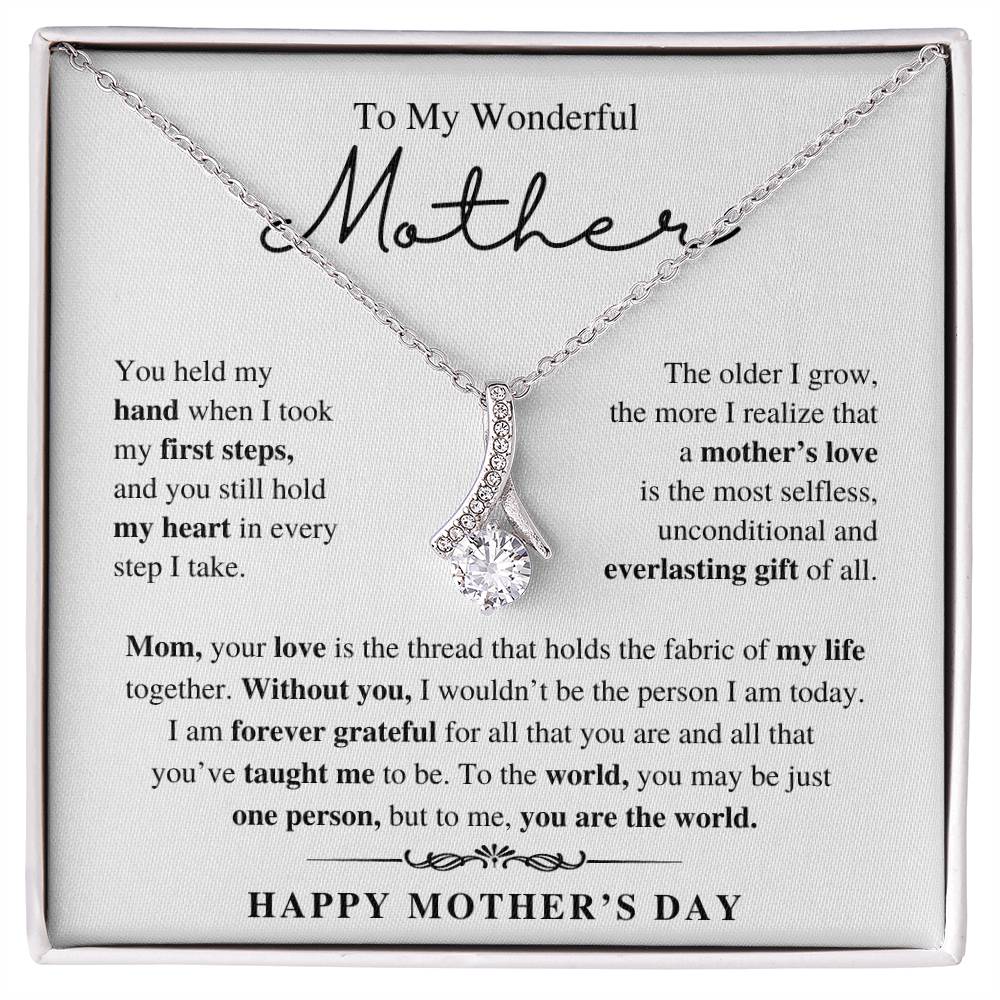 To My Wonderful Mother, Happy Mother's Day - Alluring Beauty Necklace