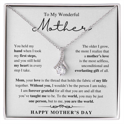 To My Wonderful Mother, Happy Mother's Day - Alluring Beauty Necklace
