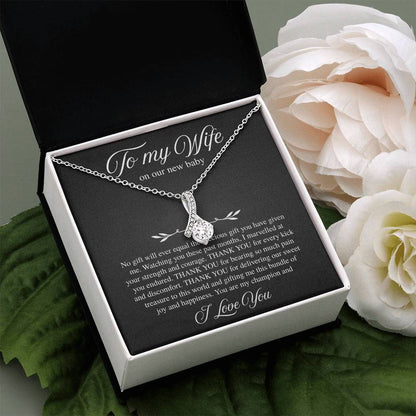 To My Wife, On Our New Baby - Alluring Beauty Necklace